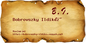 Bobrovszky Ildikó névjegykártya