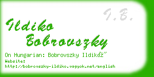 ildiko bobrovszky business card